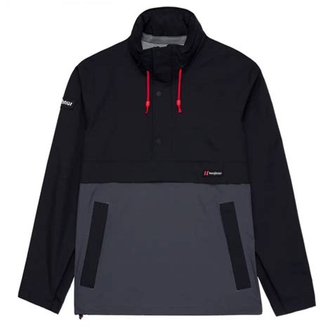 Technical jersey half zip jacket in black 